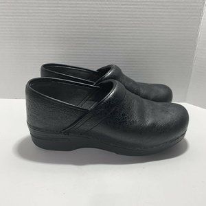 Dansko Women's Floral Print Patent Leather Clog Black Size 11 (42)